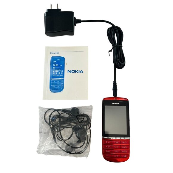 Nokia Asha 300 Complete Charger Accessories‎ Buds Manual Orig Box Works